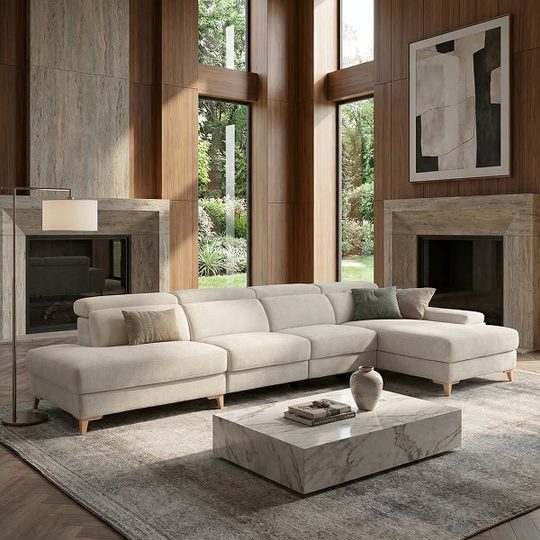 Sofá Solón en composición rinconera con chaise longue